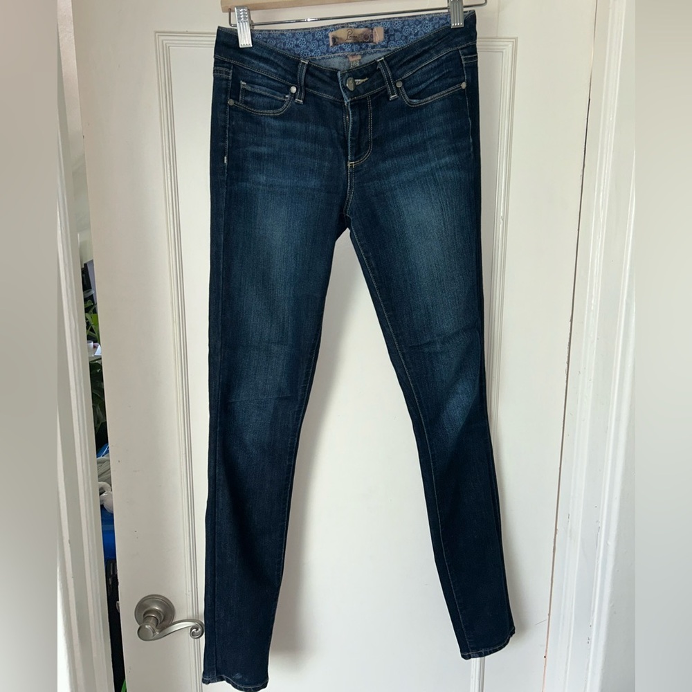 PAIGE Dark Blue Skinny Jeans